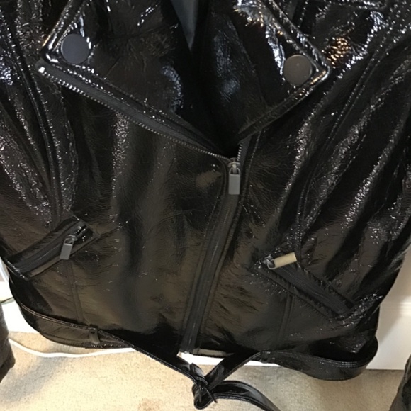 Black Patent Leather Jacket - Picture 3 of 5
